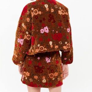 Kimchi Blue Austin Mini Skirt In Floral Burnout Chenille